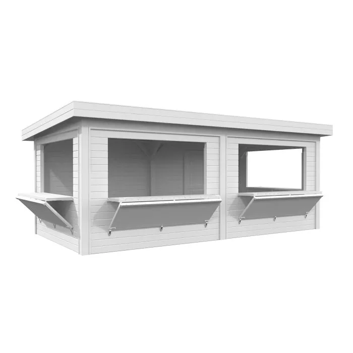 Lenna 16.6m Flat Roof Gazebo with 2 Full Walls and 4 Wall Hatches (6m x 3m) Lenna 16.6m Flat Roof Gazebo with 2 Full Walls and 4 Wall Hatches (6m x 3m)