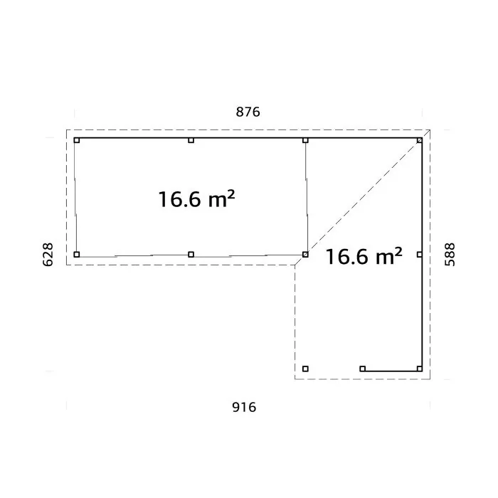 Lenna 33.2m L Flat Roof Gazebo with 4 Full Walls, 4 Sliding Doors and Corner Half Wall (9m x 6m x 3m) Lenna 33.2m L Flat Roof Gazebo with 4 Full Walls, 4 Sliding Doors and Corner Half Wall (9m x 6m x 3m)
