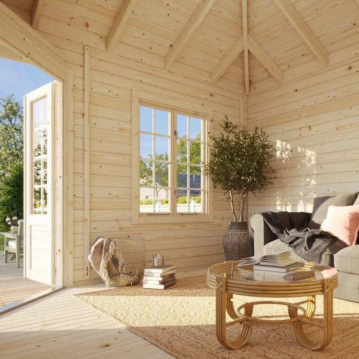 Melanie 9.9m Wooden Pavilion with Roof Shingles