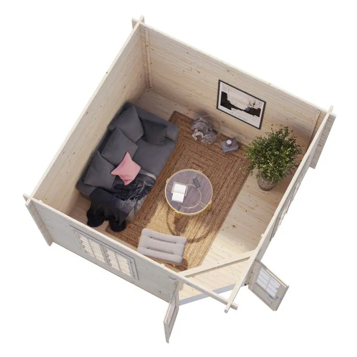 Melanie 9.9m Wooden Pavilion with Roof Shingles