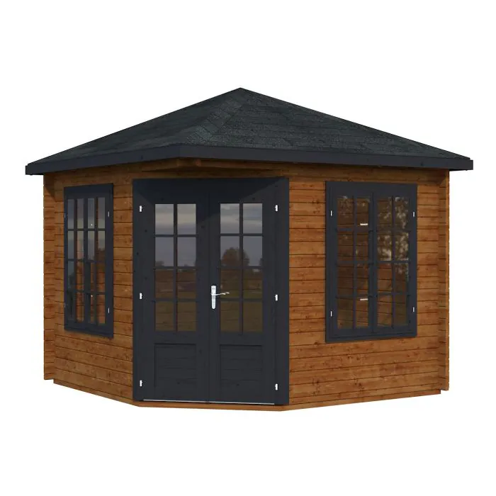 Melanie 9.9m Wooden Pavilion with Roof Shingles
