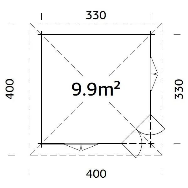 Melanie 9.9m Wooden Pavilion with Roof Shingles