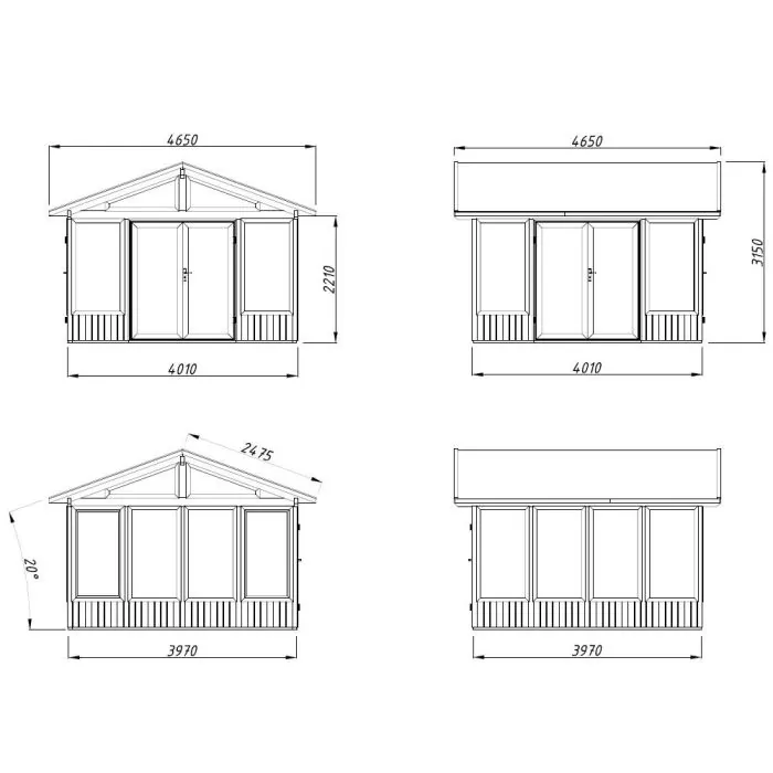 Isabella 3.1m x 4m Garden Room Isabella 3.1m x 4m Garden Room
