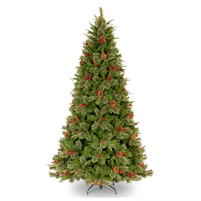 6.5ft (195cm) Colonial Fir Artificial Christmas Tree with Berries and Cones