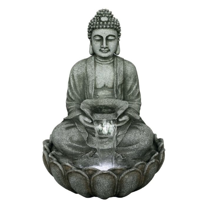 Grey and Black Sitting Buddha main product photo