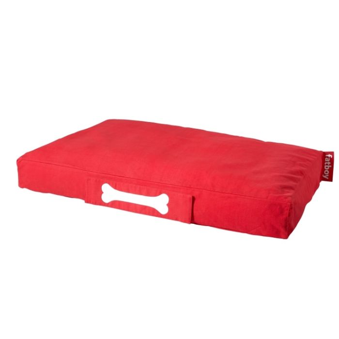 Large Stonewashed Dog Bed in Red – Fatboy main product photo