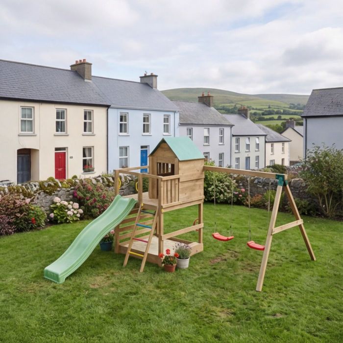Little Glen Jarcas Activity Set with Green Slide, Sandbox and Double Swing main product photo