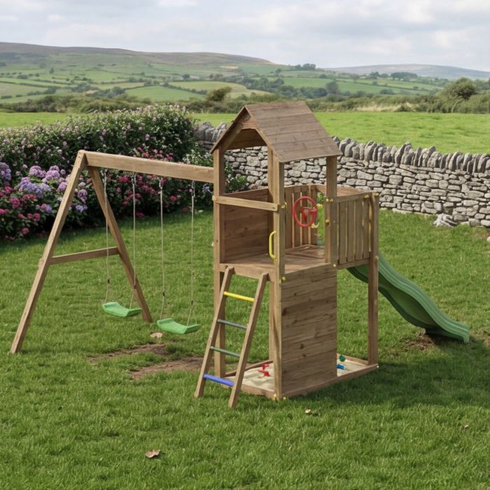 Little Glen Boomer Activity Set with Green Slide and Double Swing main product photo