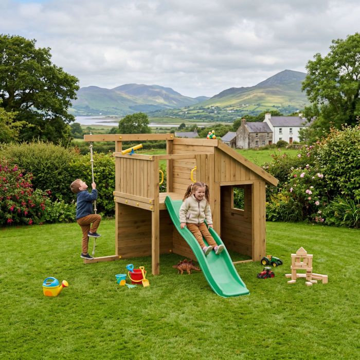 Little Glen Tibalu Playhouse with Green Slide main product photo