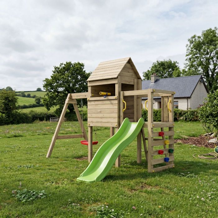 Little Glen Luomi Treehouse with Swing and Green Slide main product photo