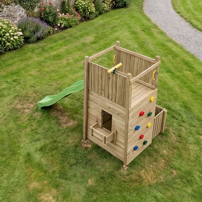 Little Glen Resort Climbing Treehouse with Green Slide main product photo