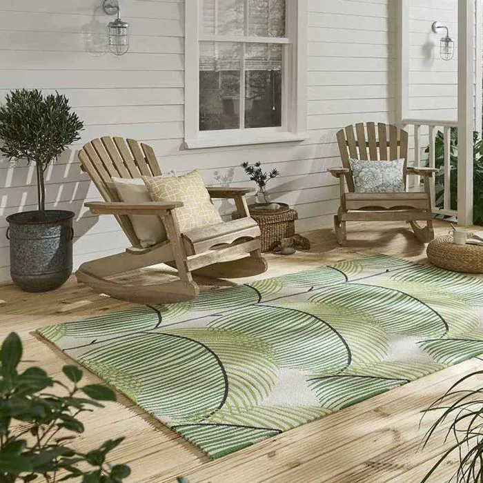 Sanderson Manila Leaf Botanical Green Rug