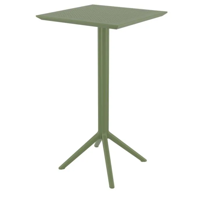 Sky 60 x 60 Folding Bar Table - Olive Green Sky 60 x 60 Folding Bar Table - Olive Green