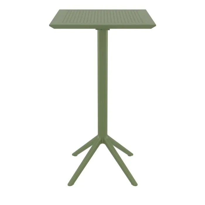 Sky 60 x 60 Folding Bar Table - Olive Green Sky 60 x 60 Folding Bar Table - Olive Green