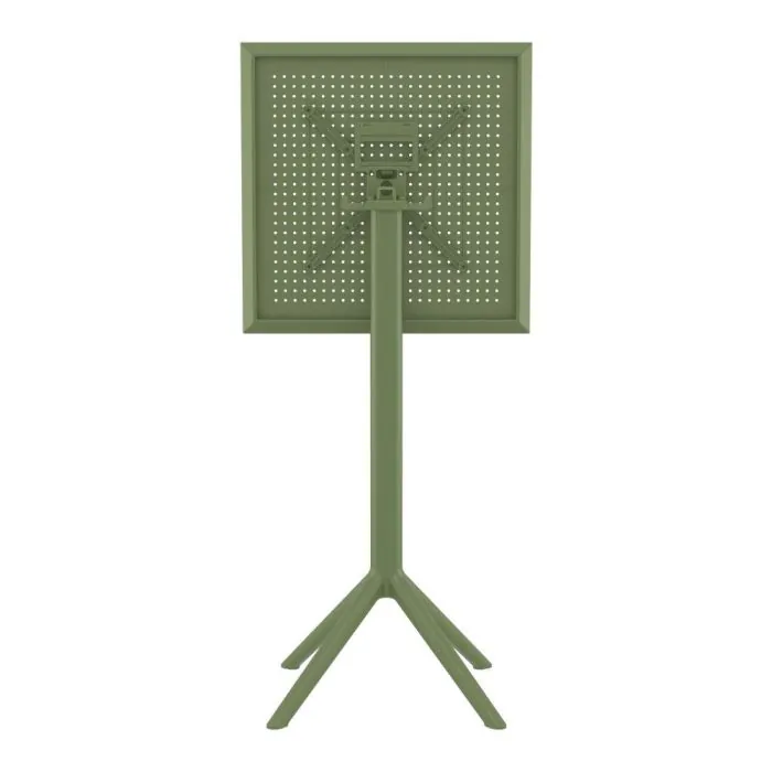 Sky 60 x 60 Folding Bar Table - Olive Green Sky 60 x 60 Folding Bar Table - Olive Green