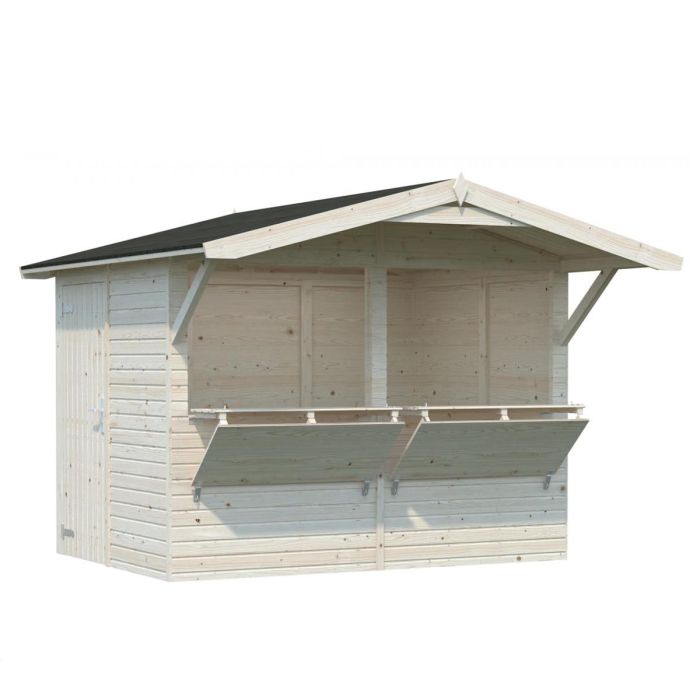 The Grafton Outdoor Bar with Floor and Shingles main product photo