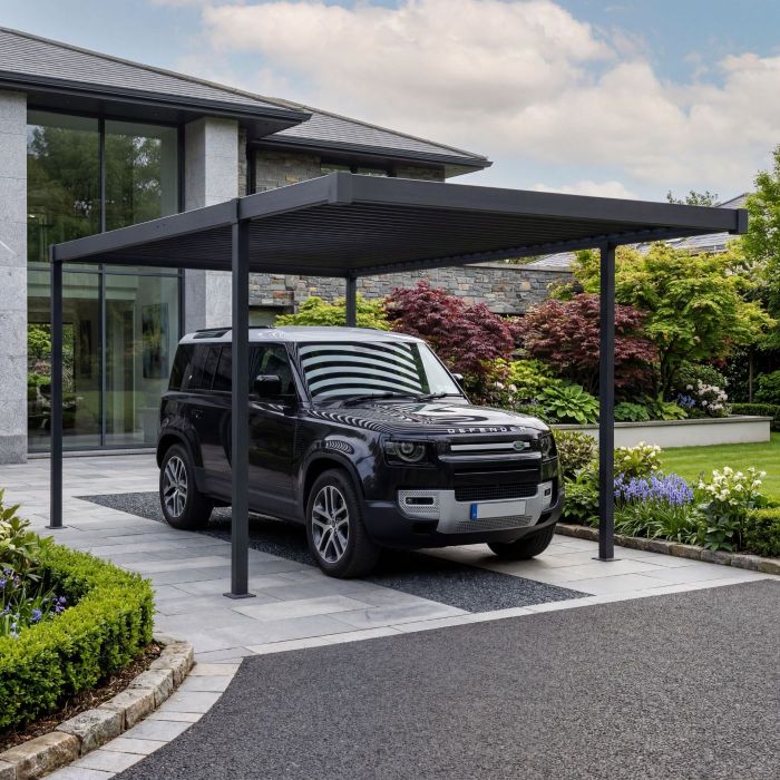 Thor 3m x 5m Garden Carport - Black main product photo