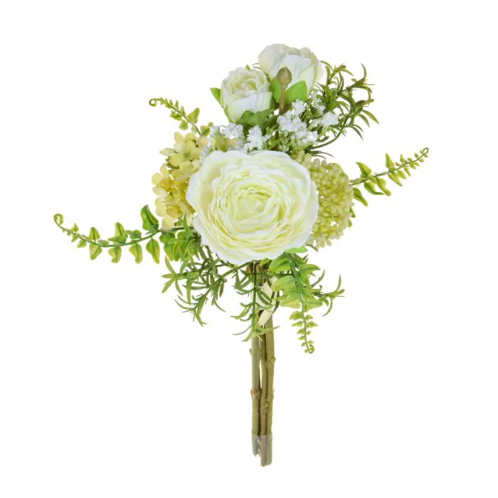 31cm Cream Ranunculus Bouquet 