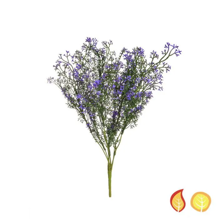45cm (1.5ft) Mini Flowering Bush - Purple (Fire & UV Protected)