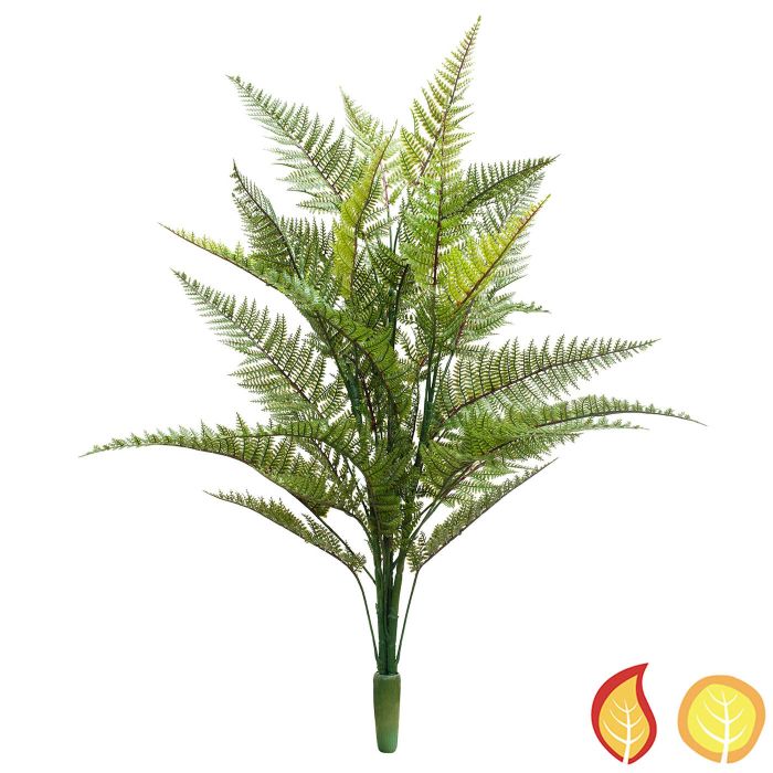 78cm Plants Fern Leather Green (Fire Resistant & UV Protected) main product photo