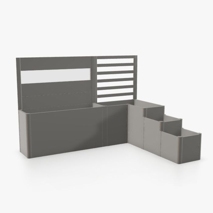 DaVinci Flexible Metal Planter - Metallic Quartz Grey - Version 2 main product photo