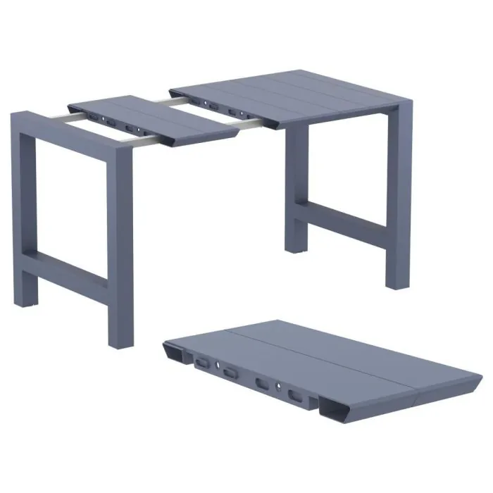 Vegas 8 Seater Table with Pacific Chairs Set in Grey