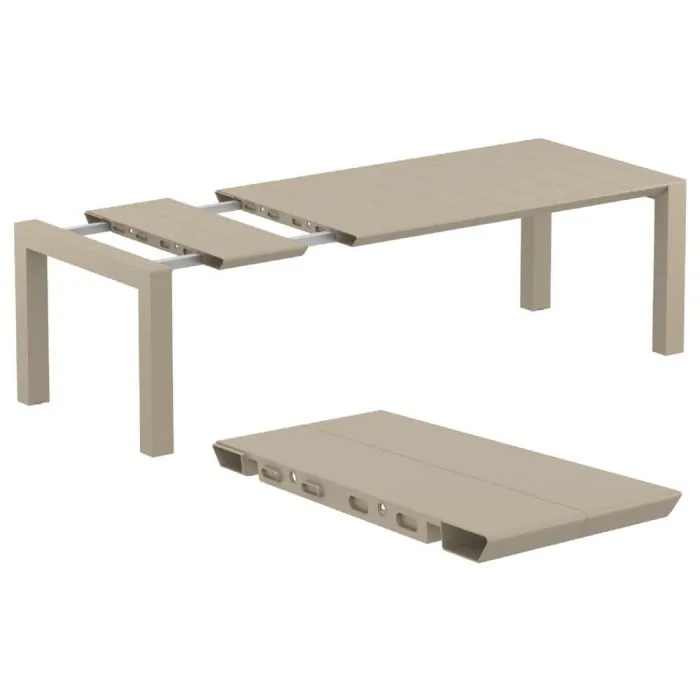 10 Marcel Chairs and Vegas XL Table Set in Taupe