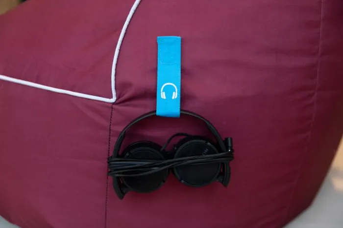 West Ham United F.C. Gaming Bean bag Chair View of the Headphone Holder 