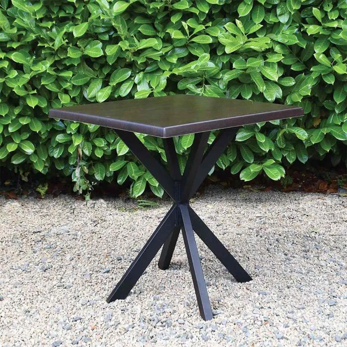 Yeni Wenge Square Werzalit Table with Lexi Legs Yeni Wenge Square Werzalit Table with Lexi Legs