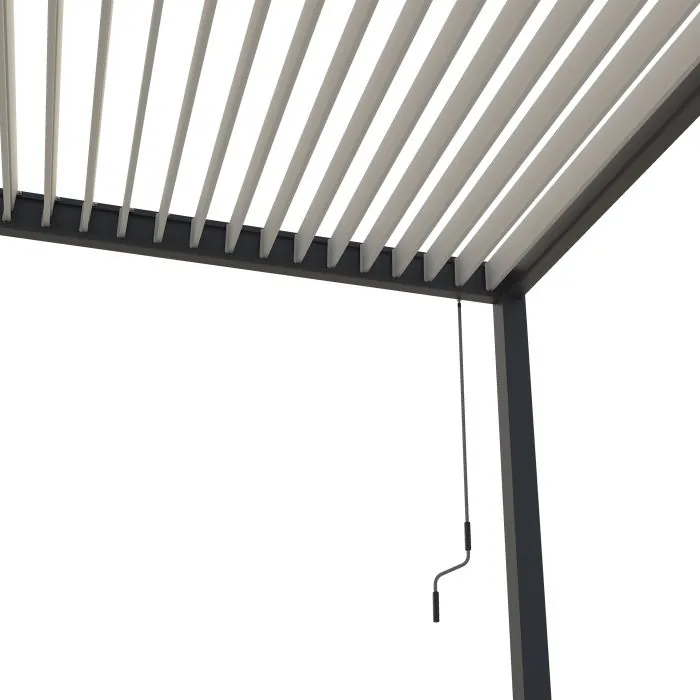 Zeus Bio-Climatic Pergola (3.6m x 7.2m) - Charcoal