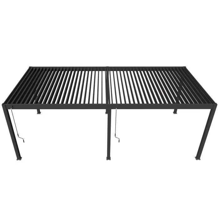 Zeus Bio-Climatic Pergola (3.6m x 7.2m) - Charcoal