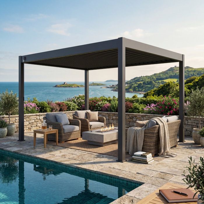 Zeus Bio-Climatic Pergola - Charcoal (3m x 4m) main product photo