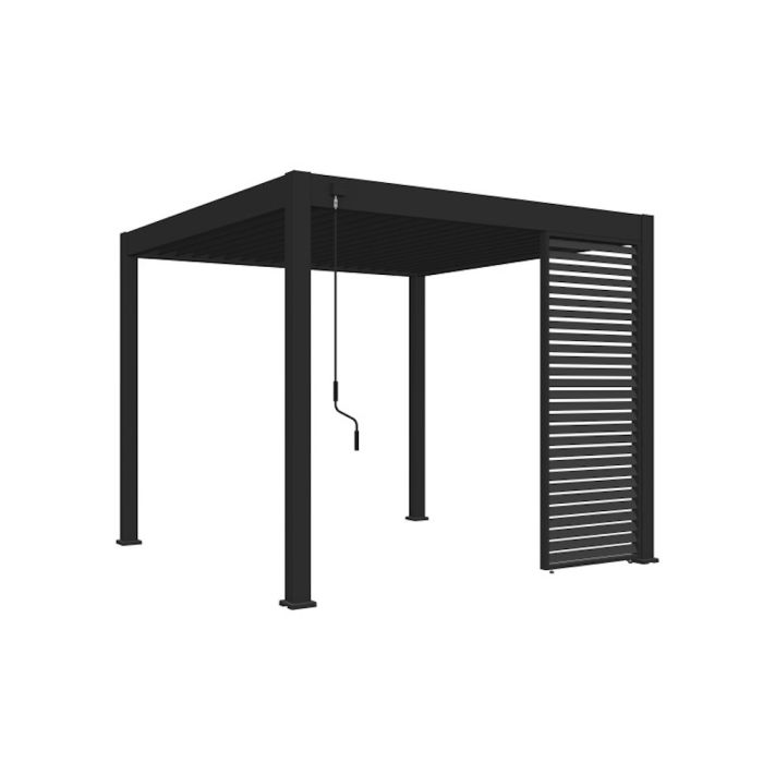 Zeus Horizontal Adjustable Panel 3m Side - Charcoal main product photo