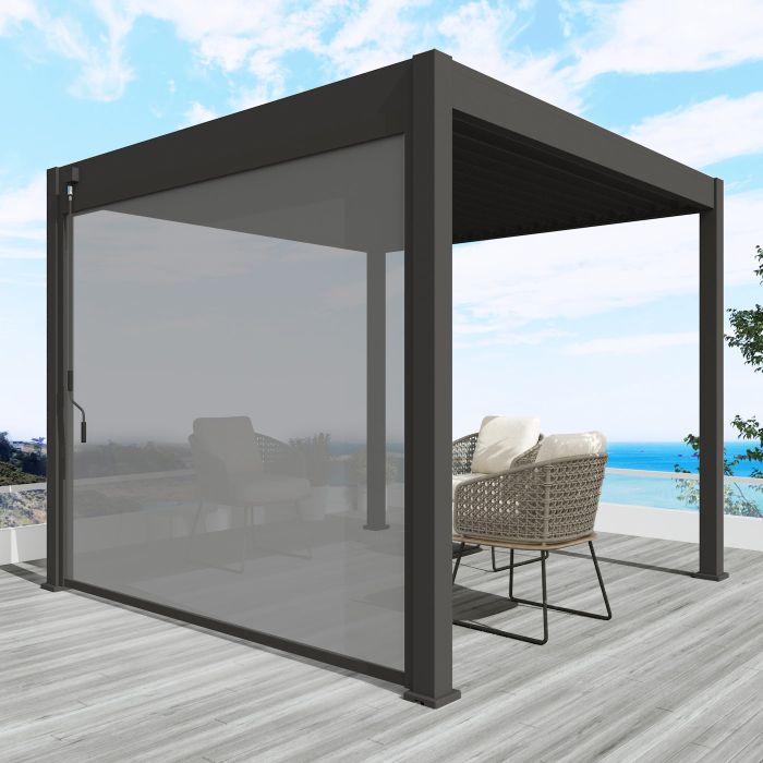 Zeus Pergola Wind Screen 2.65m - Dark Grey main product photo