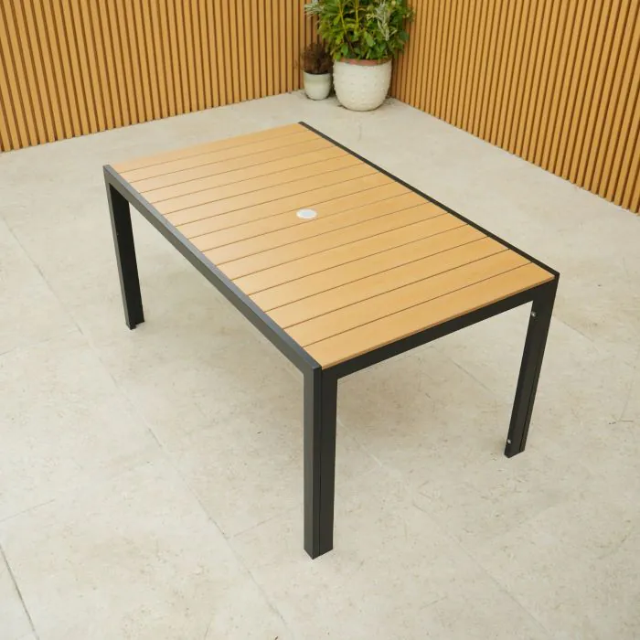 Fairmont Rectangular Table with 6 Chairs in Black and Brown
