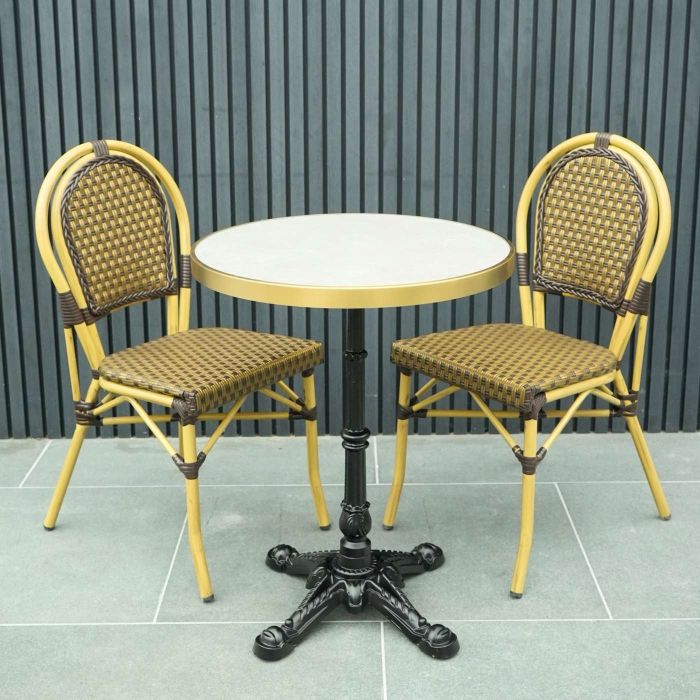 Sinter 60cm Round Table Bistro Set with 2 Roma Chairs main product photo