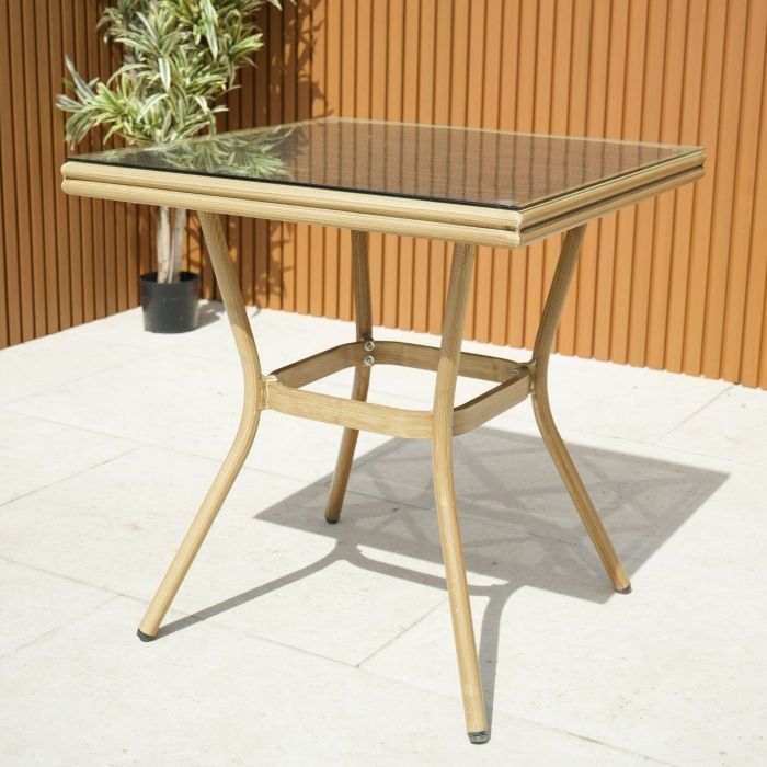Lyon 70cm Square Parisian Bistro Table - Brown main product photo