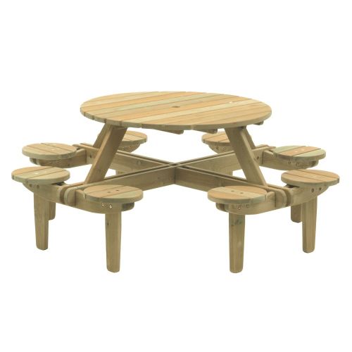 Alexander Rose 1.1m Pine Gleneagles Round Table 8 Seater (100% FSC Wood)