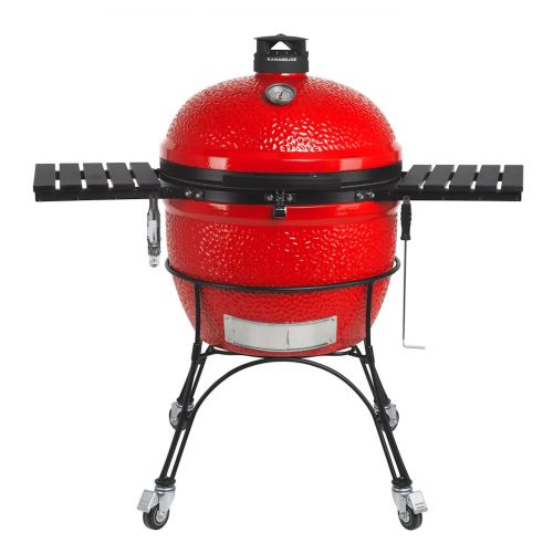 Kamado Joe Big Joe Series II 53 inch BBQ in Red with Cart, Side Shelves, Heat Deflector & Tools