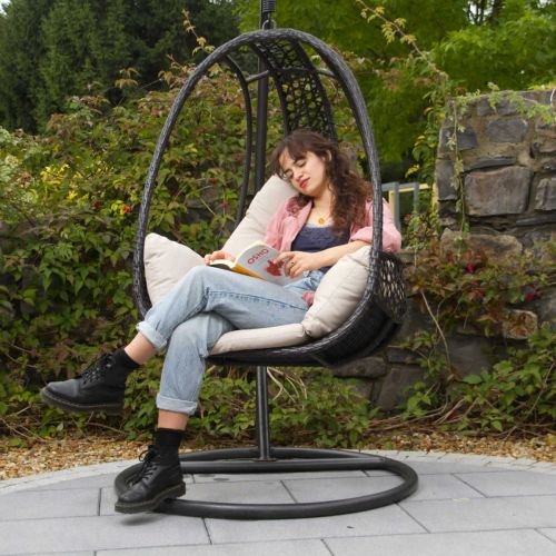 The Pod Garden Wicker Hanging Egg Garden Chair 