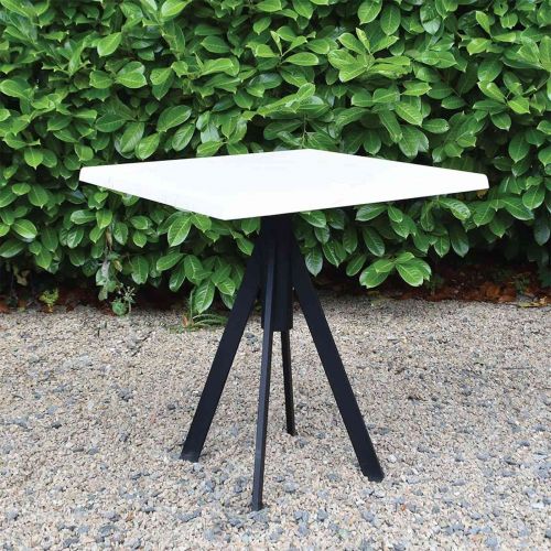 Golden Marble 70cm Square Werzalit Bistro Table with Fuoz Legs