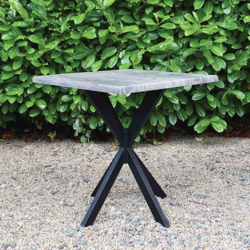 Old Pine 70cm Square Werzalit Bistro Table with Lexi Legs 