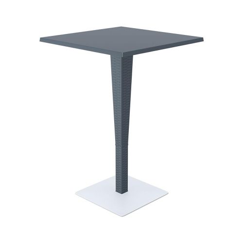 70cm Riva Square Bar Table - Grey