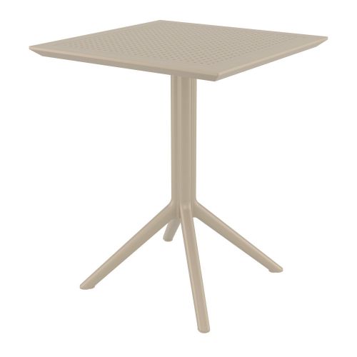 Sky 60cm x 60cm Square Folding Table Taupe