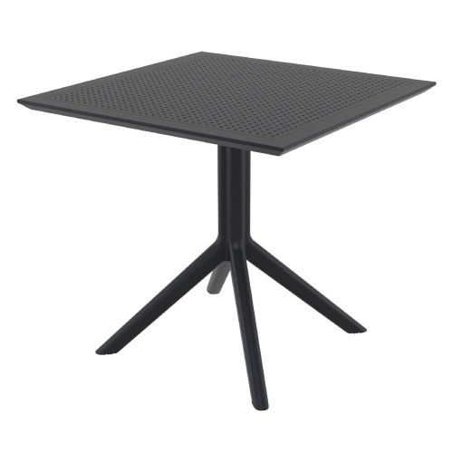 Sky 80cm x 80cm Square Table in Black