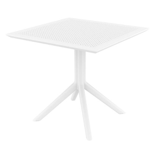 Sky 80cm x 80cm Square Table in White