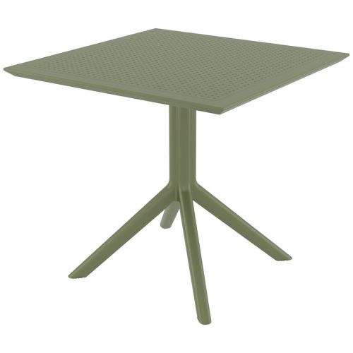 Sky 80cm x 80cm Square Table Olive Green