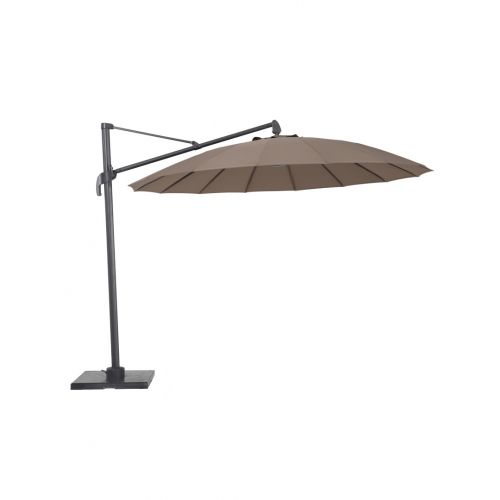 Alexander Rose 3.0m Round Aluminium Cantilever Parasol in Taupe with 90kg Base