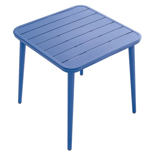 Amalfi 75cm Square Aluminium Table - Blue