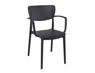 Front Chair of the Loft Armchair in Black